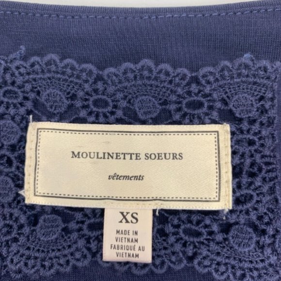 Anthropologie Moulinette Soeurs Womens XS Navy Sanna Maxi Dress - Picture 11 of 13